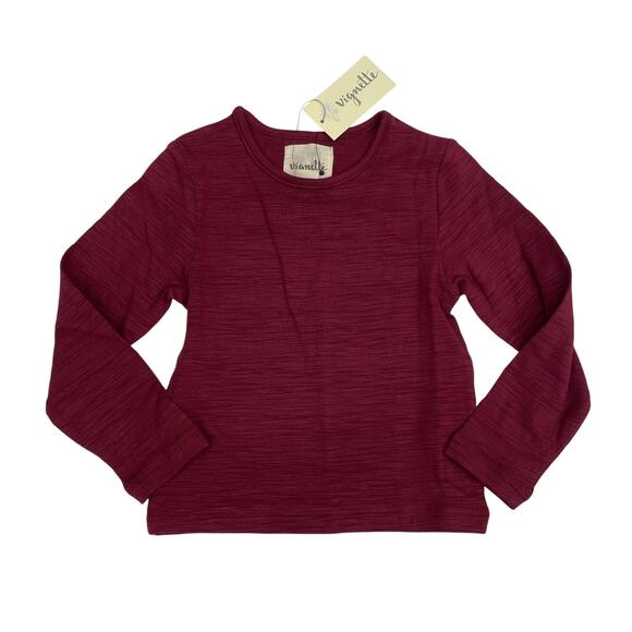 NWT Vignette 2Y Burgundy Reese Top - Picture 1 of 3